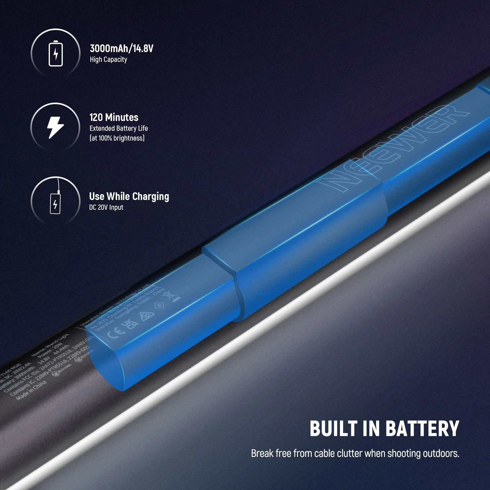 NEEWER TL60 20W RGB Tube Light Stick