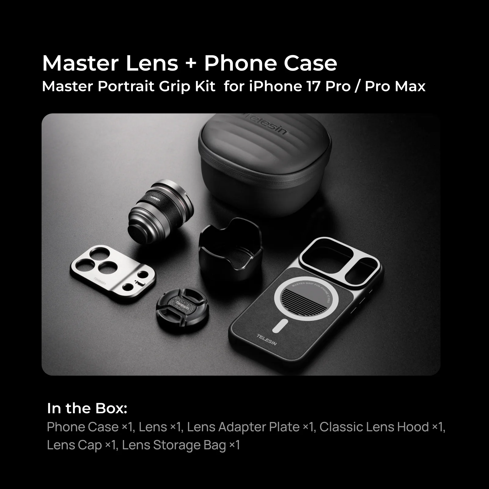Telesin Master Portrait Grip Kit for iPhone 17 Pro Max + Master Lens
