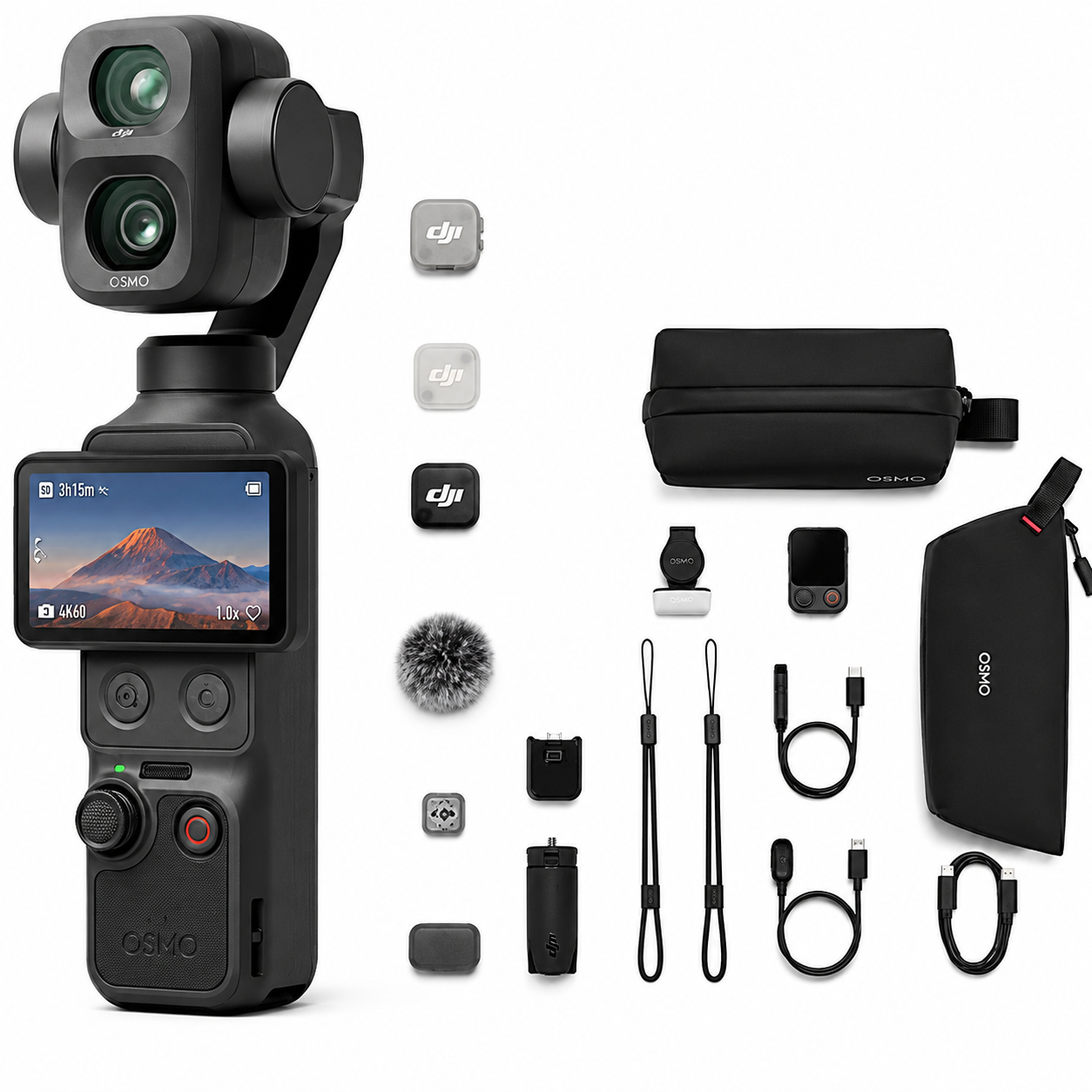 DJI Osmo Pocket 4P Action Camera Gimbal (Vlog Combo) + 128GB Memory Card Free Gift
