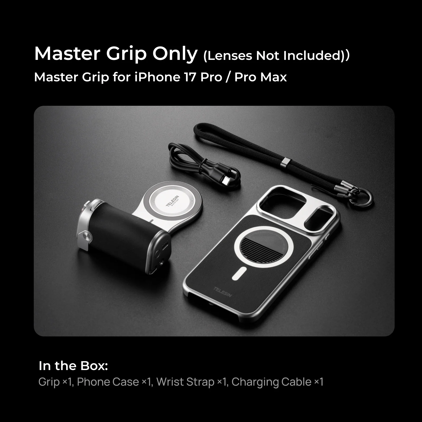 Telesin Master Portrait Grip Kit for iPhone 17 Pro Max + Master Lens