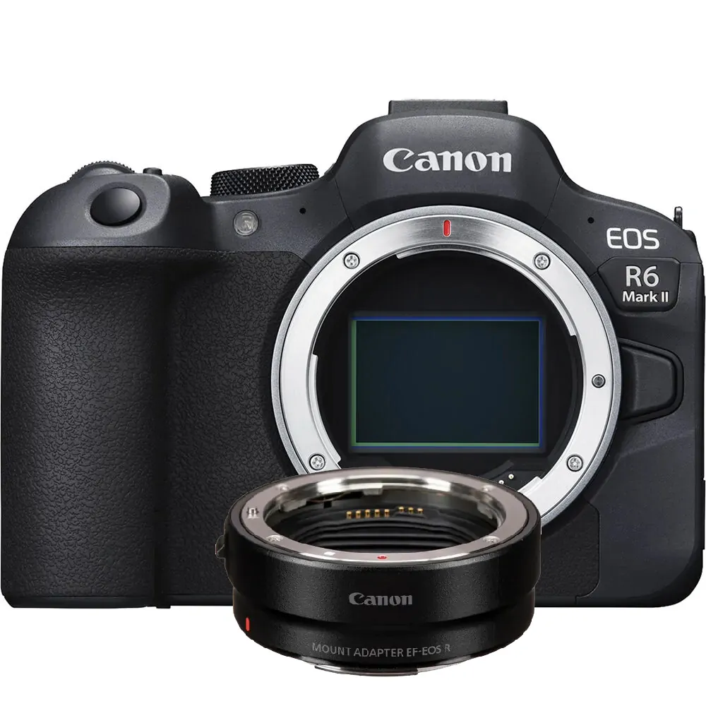 Canon EOS R6 Mark II Mirrorless Camera + Canon Mount Adapter EF-EOS R