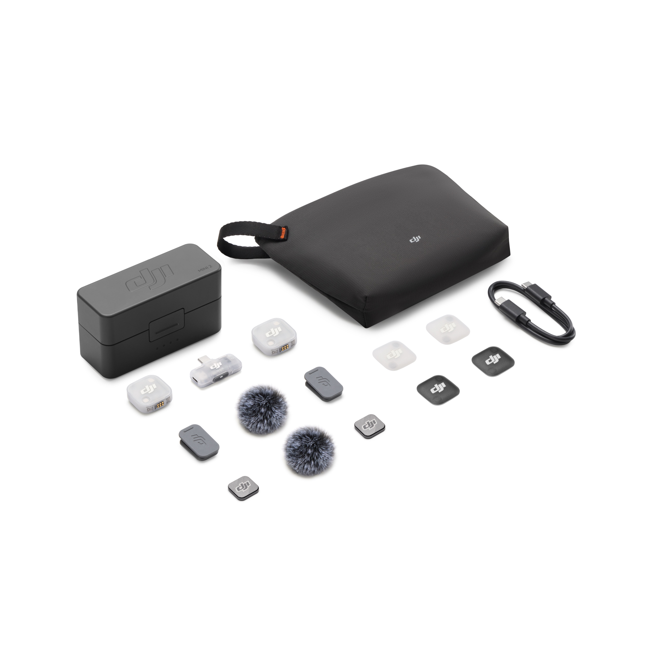 DJI Mic Mini 2 (جهازان إرسال + جهاز استقبال محمول + علبة شحن)
