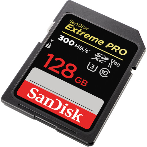 SanDisk 128GB Extreme PRO 300MB/s UHS-II SDXC Memory Card