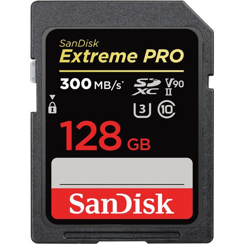 SanDisk 128GB Extreme PRO 300MB/s UHS-II SDXC Memory Card