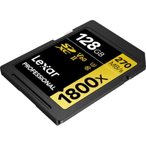 Lexar 64GB Professional 1800x UHS-II SDXC Memory Card (GOLD Series)