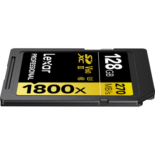 Lexar 64GB Professional 1800x UHS-II SDXC Memory Card (GOLD Series)