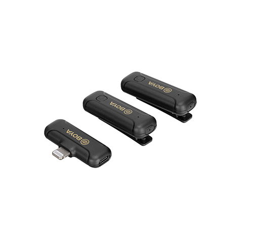 BOYA BY-WM3T2-D1 Digital True-Wireless Microphone System with Lightning Connector for iOS Mobile Devices (2.4 GHz)