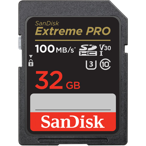 SanDisk 32GB Extreme PRO 100MB/s UHS-I SDHC Memory Card