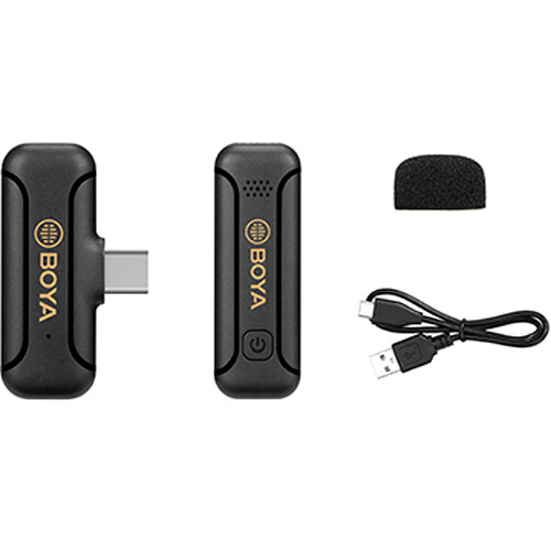 BOYA BY-WM3T2-U1 Digital True-Wireless Microphone System with USB Type-C Connector for Mobile Devices (2.4 GHz)