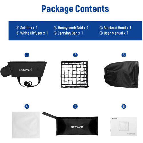 Neewer Foldable Softbox for LED Lights (12.2 x 11.4")