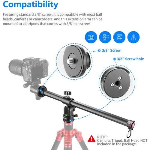 Neewer 19.7" Tripod Extension Boom Arm