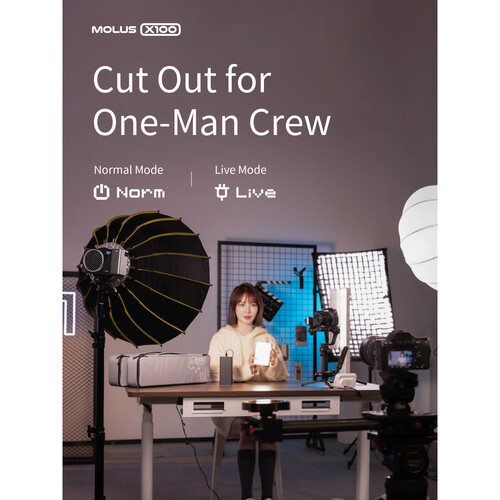 Zhiyun MOLUS X100 Bi-Color Pocket COB Monolight