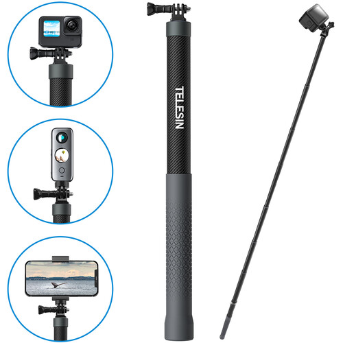 TELESIN 9.8' Carbon Fiber Selfie Stick GP-MNP-300-3