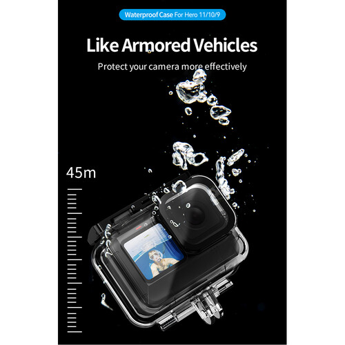 TELESIN Underwater Housing & Lens Filter Kit for GoPro (Purple, Red & Magenta) GP-WTP-904