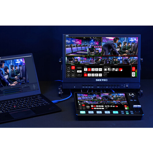 FeelWorld L4 HDMI Livestream Switcher with 10.1" LCD Monitor