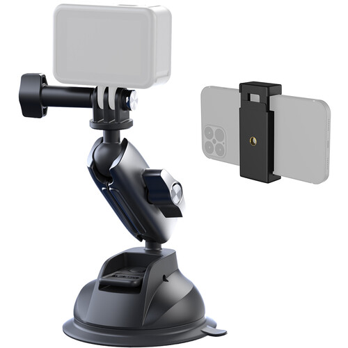 TELESIN Suction Cup Camera Mount with 3-Prong Mount TE-SUC-010