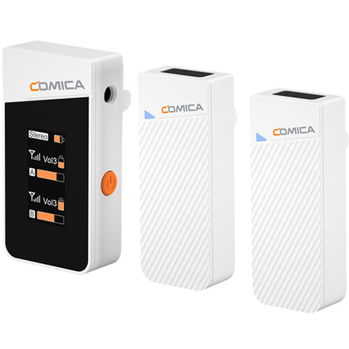 Comica Audio Vimo C3 Mini 2-Person Wireless Microphone System for Cameras Smartphones with 3.5mm (Black, 2.4 GHz)