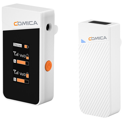 Comica Audio Vimo C3 Mini 2-Person Wireless Microphone System for Cameras Smartphones with 3.5mm (Black, 2.4 GHz)