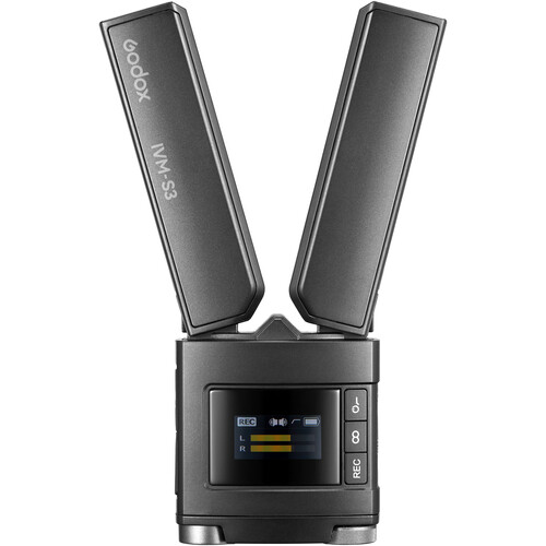 Godox IVM-S3 Camera-Mount Adjustable Dual-Cardioid Microphone