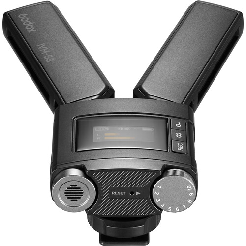 Godox IVM-S3 Camera-Mount Adjustable Dual-Cardioid Microphone