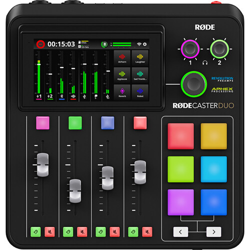 استوديو إنتاج الصوت المتكامل RODE RODECaster Duo (أسود)