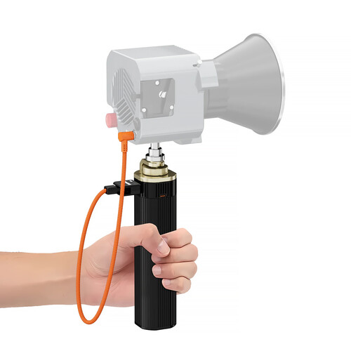 ZG-H90Pro Battery Grip with Bouncy Arri Locating Pin and 180° Rotation Holder（Coiled Braided Cable ）