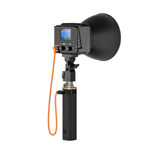 ZG-H90Pro Battery Grip with Bouncy Arri Locating Pin and 180° Rotation Holder（Coiled Braided Cable ）