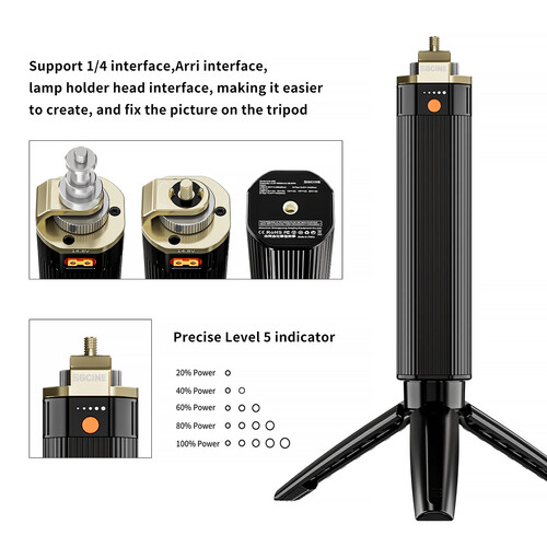 ZG-H90Pro Battery Grip with Bouncy Arri Locating Pin and 180° Rotation Holder（Coiled Braided Cable ）