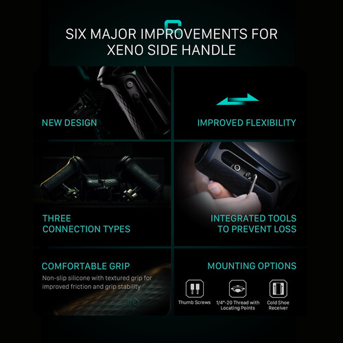 Tilta Xeno Side Handle with Anti-Twist 1/4"-20 Mount (Black) TA-XSH1-B Tilta Xeno Side Handle with Anti-Twist 1/4"-20 Mount (Black) TA-XSH1-B