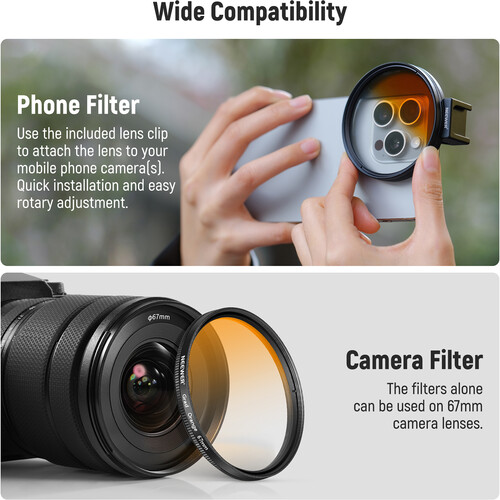 Neewer Clip-On Phone Lens Filter Kit (67mm)