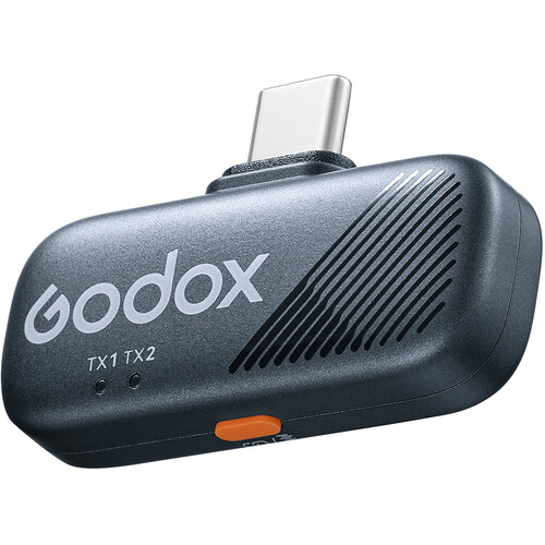 Godox Cube-C 2-Person Wireless Microphone System for Cameras and Mobile Devices (2.4 GHz, Black)