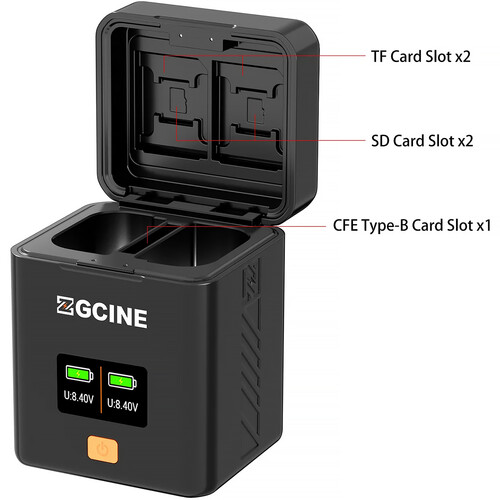 ZGCINE Fast Dual Charger for Canon LP-E6/E6N/E6NH/E6P Batteries