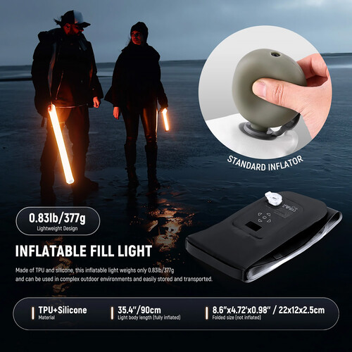 Neewer Basics GC30C Handheld Inflatable RGB LED Fill Light (35")