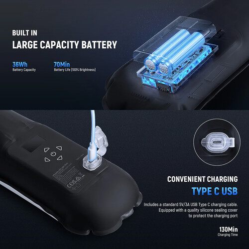 Neewer Basics GC30C Handheld Inflatable RGB LED Fill Light (35")