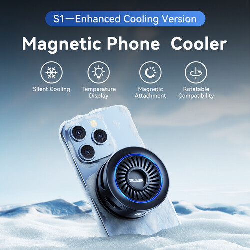 TELESIN Magnetic Cooler for Smartphones and Tablets (Cooling Only) P9-MPR-02-P