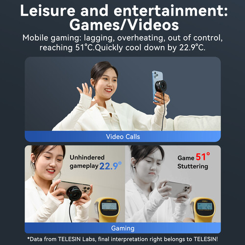 TELESIN Magnetic Cooler for Smartphones and Tablets (Cooling Only) P9-MPR-02-P