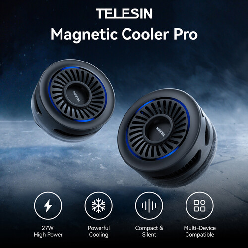 TELESIN Magnetic Cooler for Smartphones and Tablets (Cooling with Wireless Charging) P9-MPR-01-P