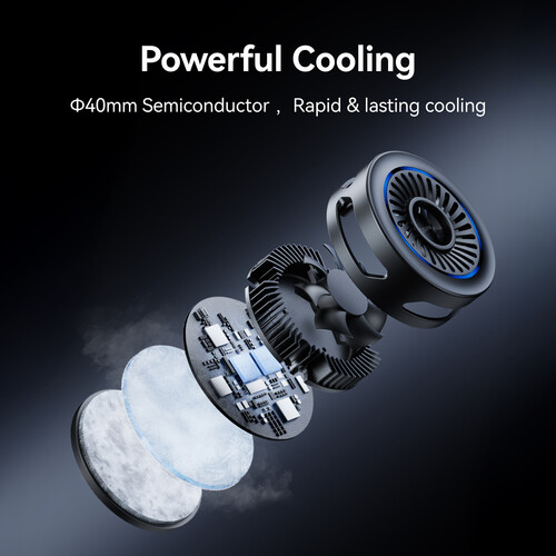 TELESIN Magnetic Cooler for Smartphones and Tablets (Cooling with Wireless Charging) P9-MPR-01-P