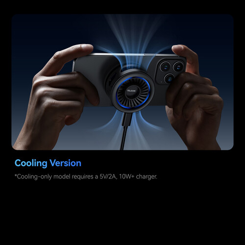 TELESIN Magnetic Cooler for Smartphones and Tablets (Cooling with Wireless Charging) P9-MPR-01-P
