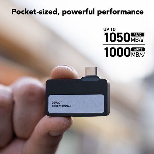 Lexar 2TB Professional Go USB 3.2 Gen 2 Portable SSD with Hub