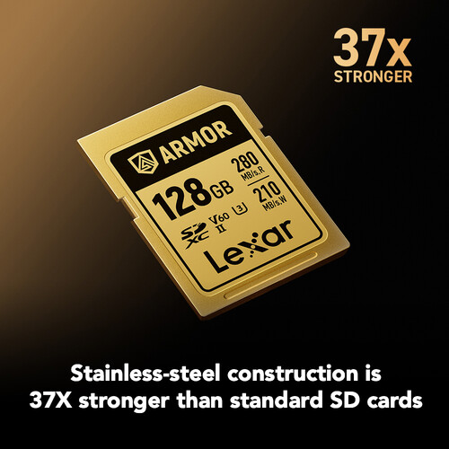 Lexar 128GB ARMOR GOLD UHS-II SDXC Memory Card