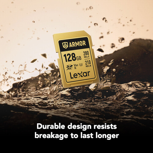 Lexar 128GB ARMOR GOLD UHS-II SDXC Memory Card