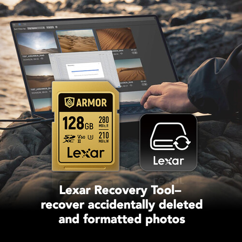 Lexar 128GB ARMOR GOLD UHS-II SDXC Memory Card