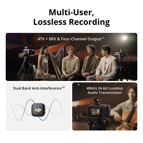 DJI Mic 3 2-Person Compact Wireless Microphone System/Recorder for Camera & Smartphone