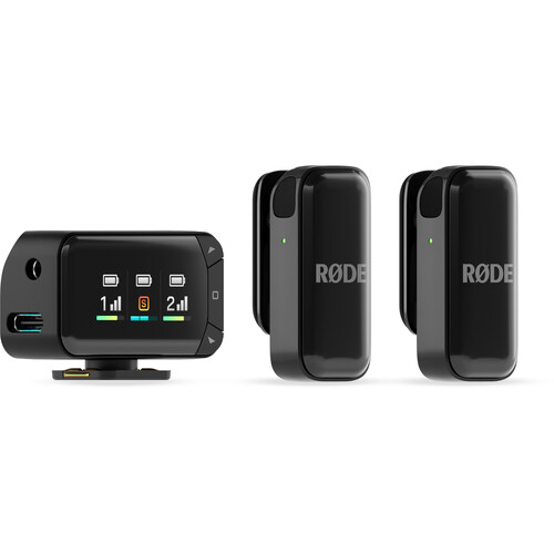 RODE Wireless Micro 2-Person Ultracompact Wireless Microphone System with USB-C Connector (2.4 GHz, Black)