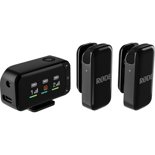 RODE Wireless Micro 2-Person Ultracompact Wireless Microphone System with USB-C Connector (2.4 GHz, Black)