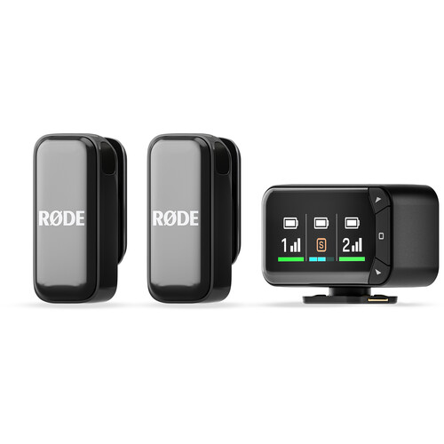 RODE Wireless Micro 2-Person Ultracompact Wireless Microphone System with USB-C Connector (2.4 GHz, Black)