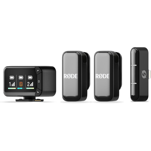 RODE Wireless Micro 2-Person Ultracompact Wireless Microphone System with USB-C Connector (2.4 GHz, Black)