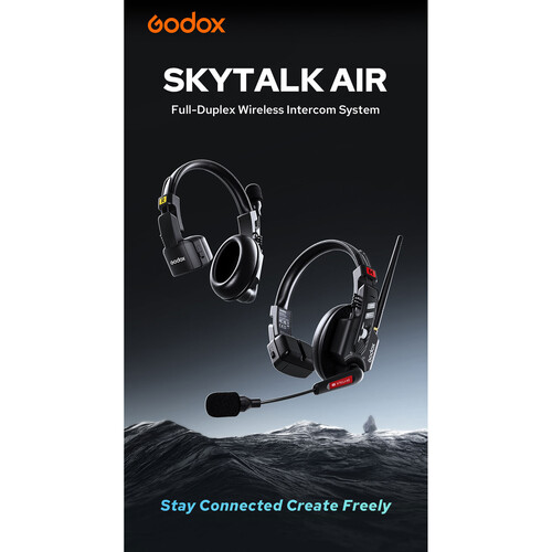 Godox SkyTalk Air 5S 5-Person Full-Duplex Wireless Intercom Headset System (2.4 GHz)