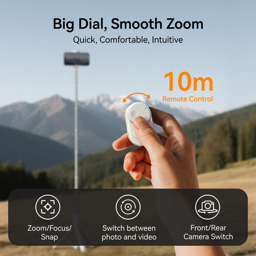 TELESIN 51'' Phone Tripod & Selfie Stick with Zoom Remote P1-TSS-001